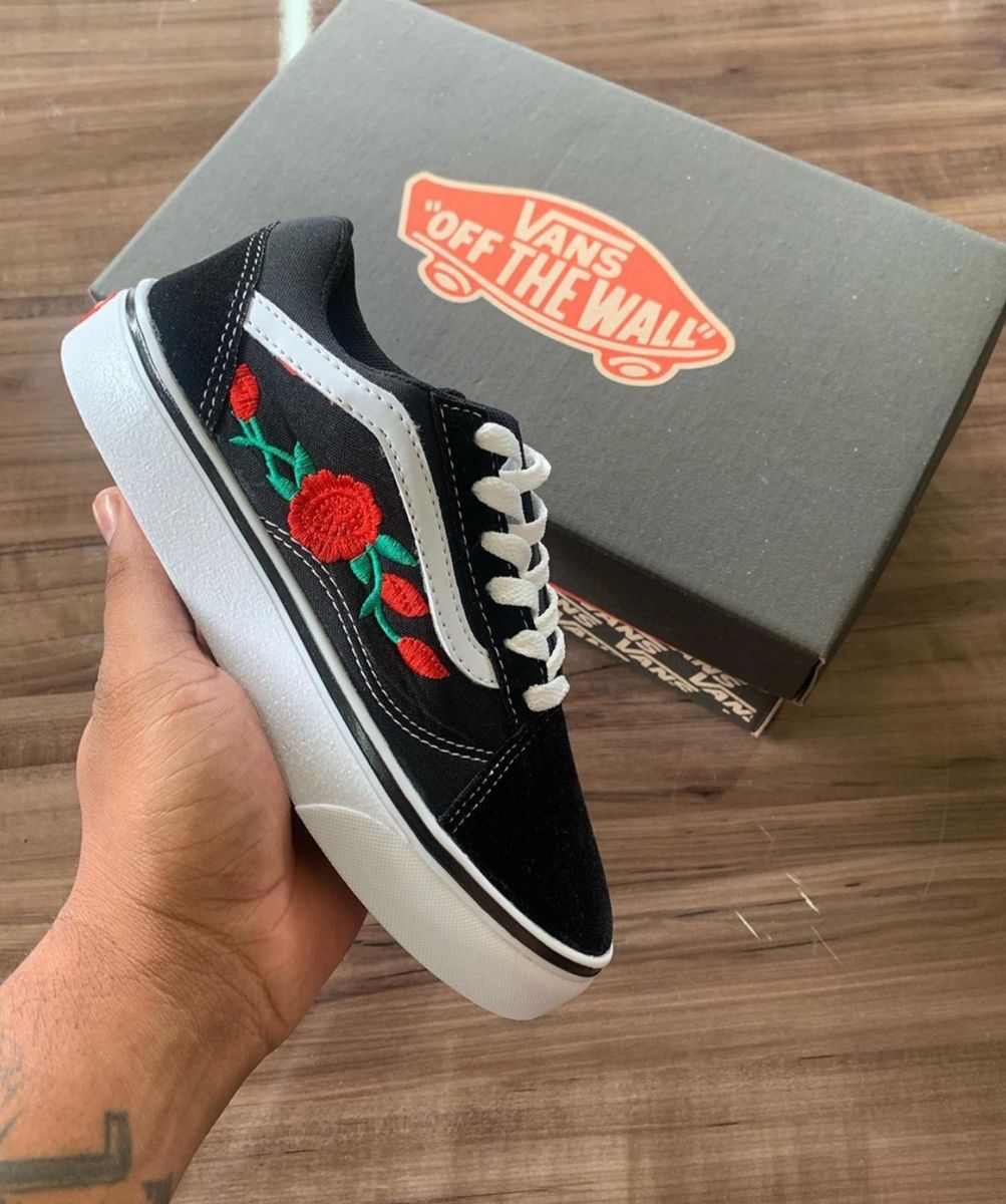 T nis Vans  Old  Skool  Flor 35  T nis Feminino Vans  Novo 