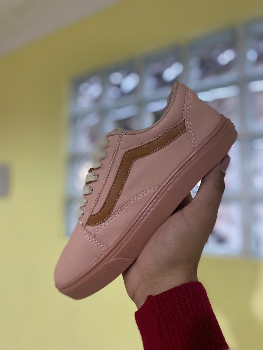 tênis vans old skool nude tênis feminino vans nunca usado 46053080