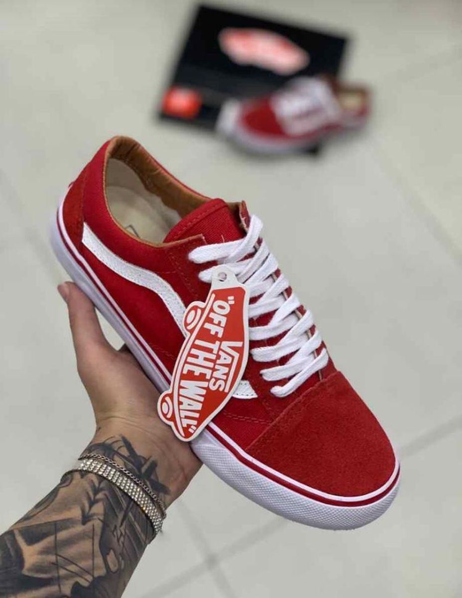 tenis vans vermelho old skool