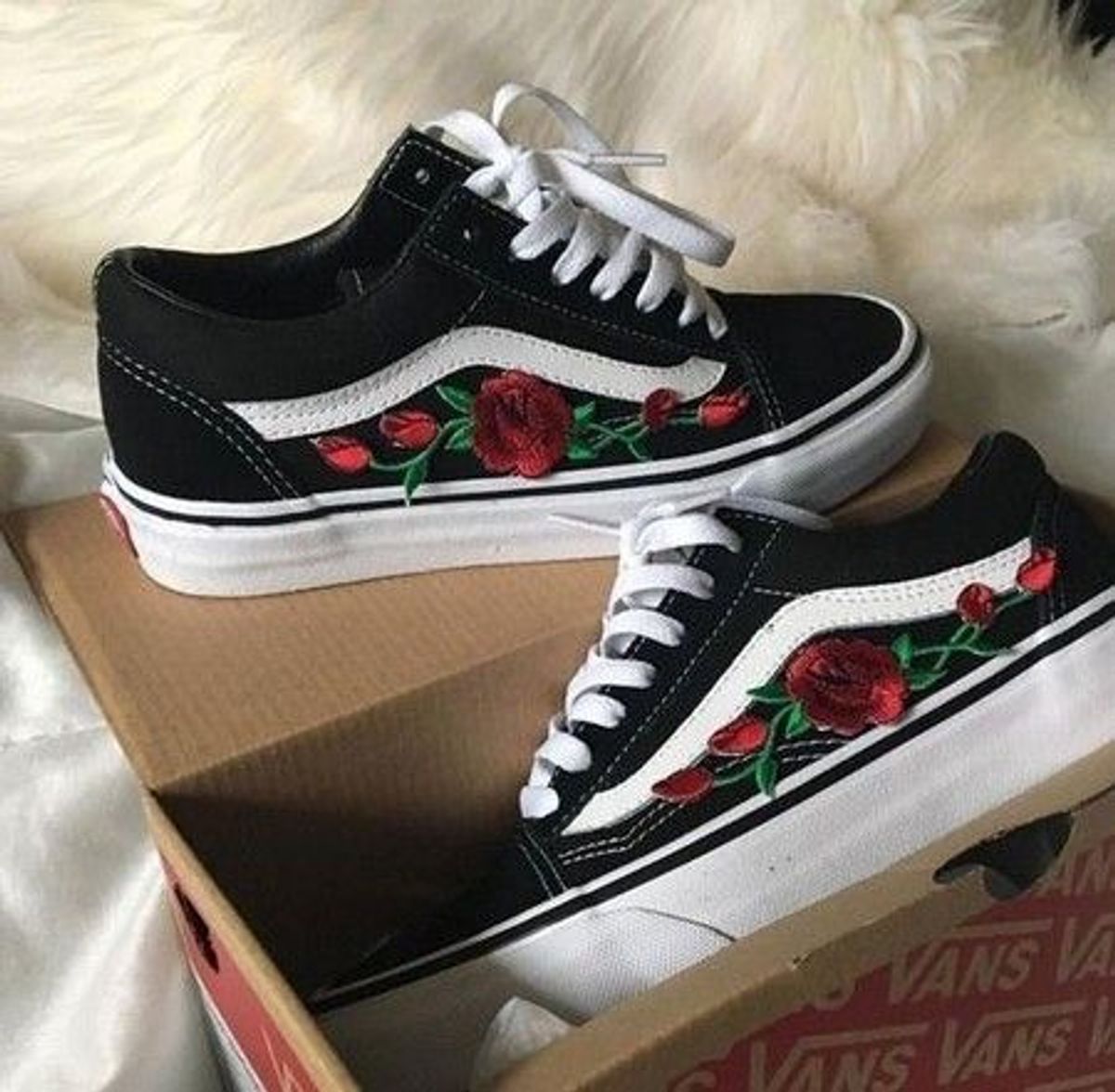 vans preto com rosa