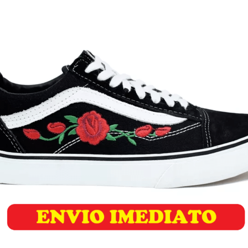 Tênis Vans Old Skool Preto e Branco Floral com Rosas - Tênis Feminino |  Tênis Feminino Vans Nunca Usado 46119580 | enjoei