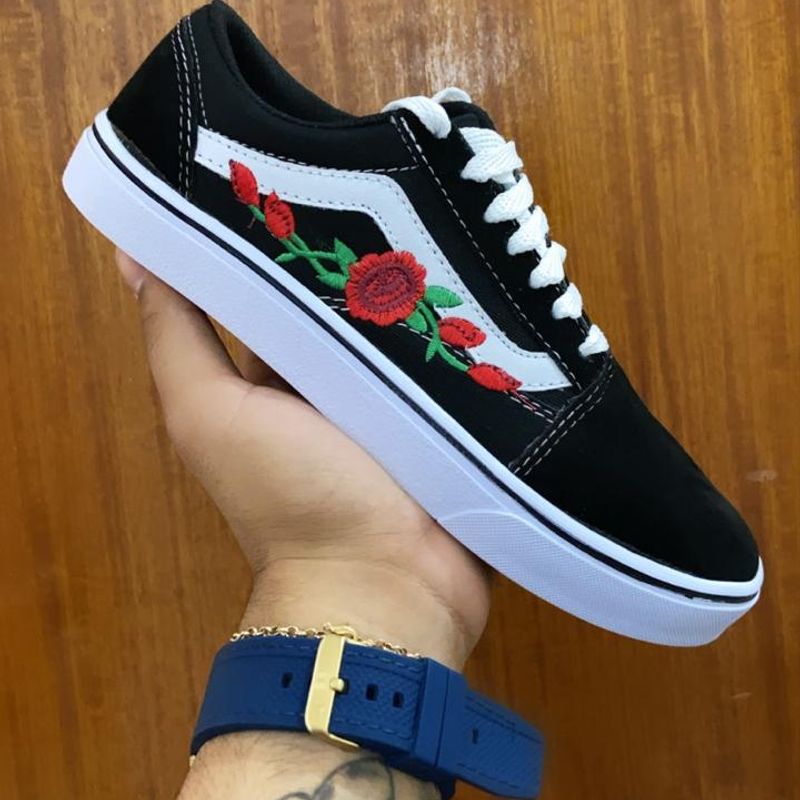 Tênis vans old skool best sale floral feminino