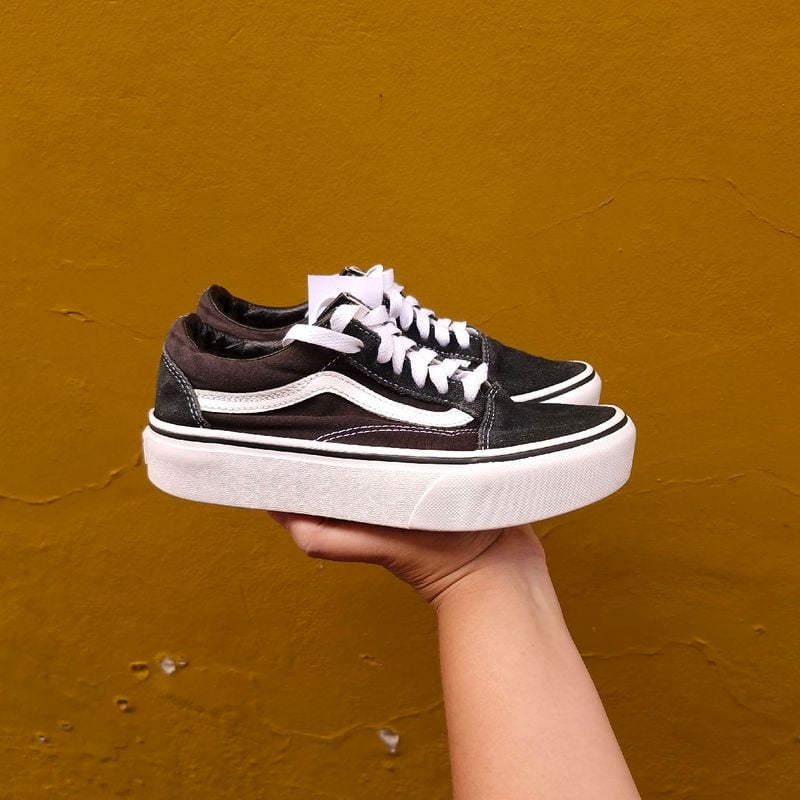 Tenis Vans Old Skool Preto Plataforma Tamanho 33 Vans Vans Usado 103443273 enjoei