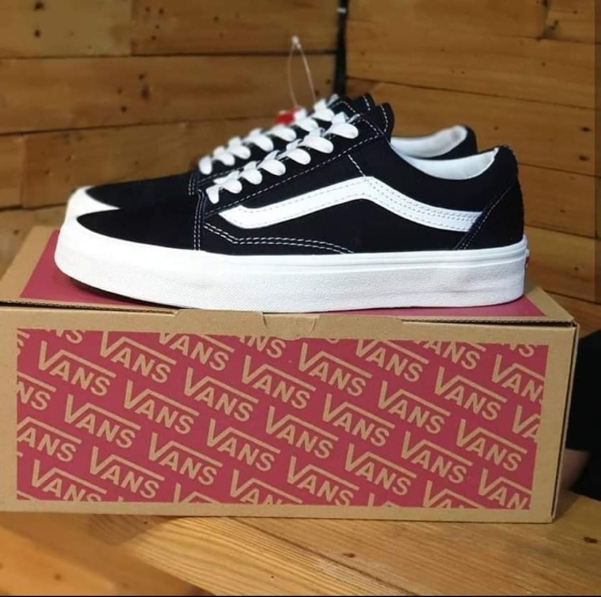 caixa tenis vans original