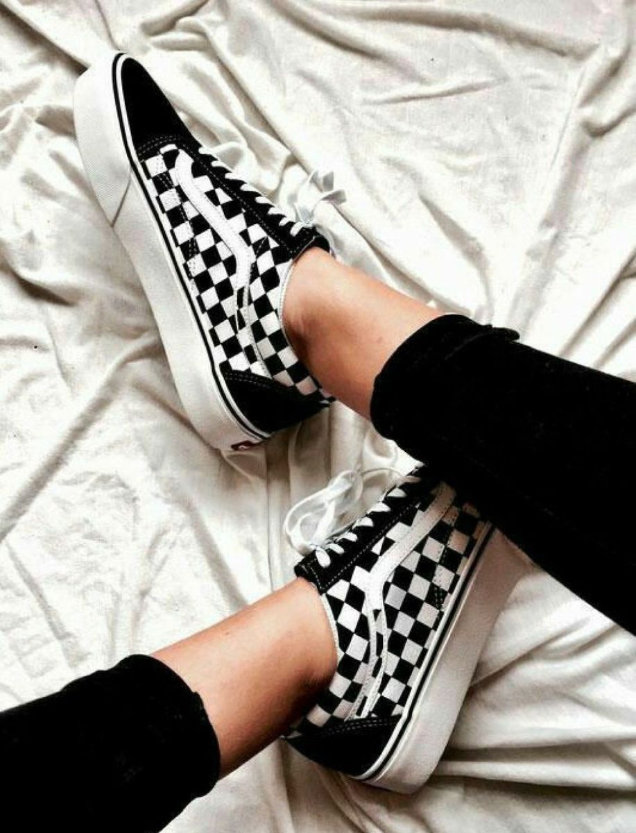 Tenis vans old skool feminino clearance quadriculado