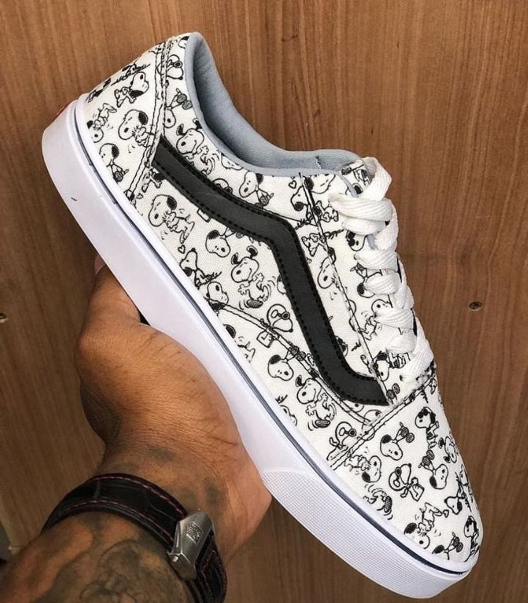 tenis vans snoopy rosa