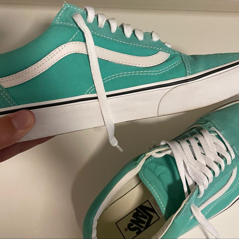 Tenis Vans Old Skool Verde Agua Tamanho 42