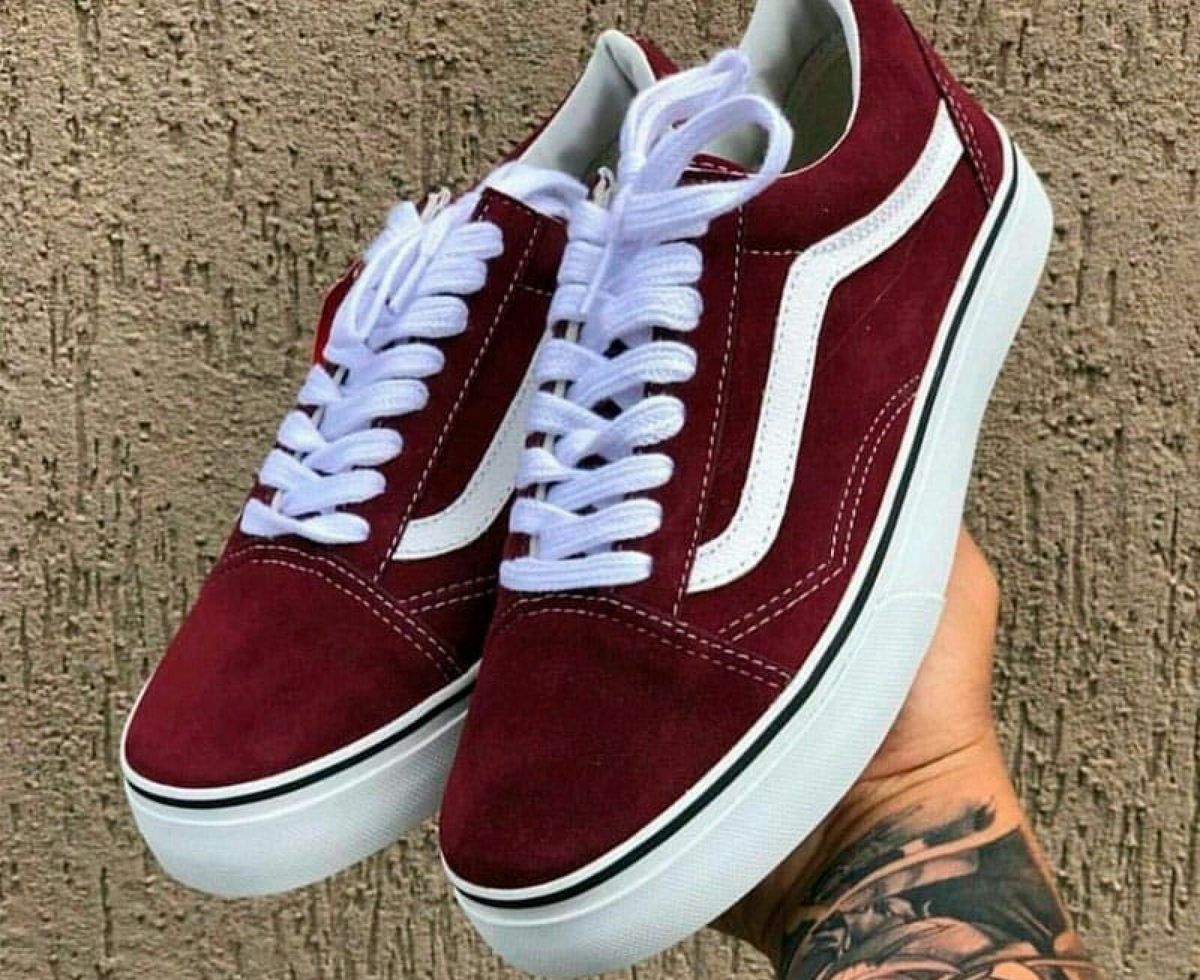 tênis vans vinho feminino