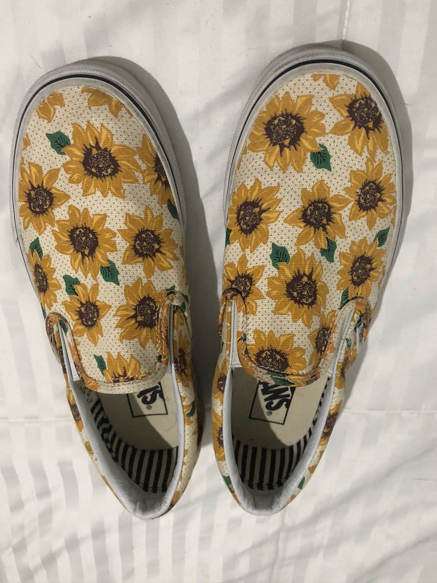 tenis vans de girassol