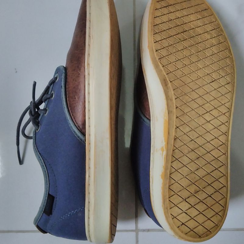 Vans azul sales e marrom