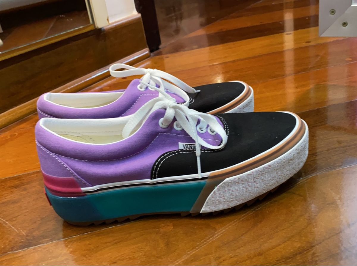 Tênis Vans Plataforma Colorido | Tênis Feminino Vans Usado 39824984 | enjoei