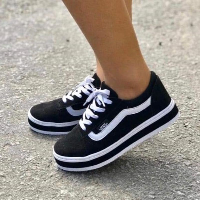 Tenis vans feminino com sales salto