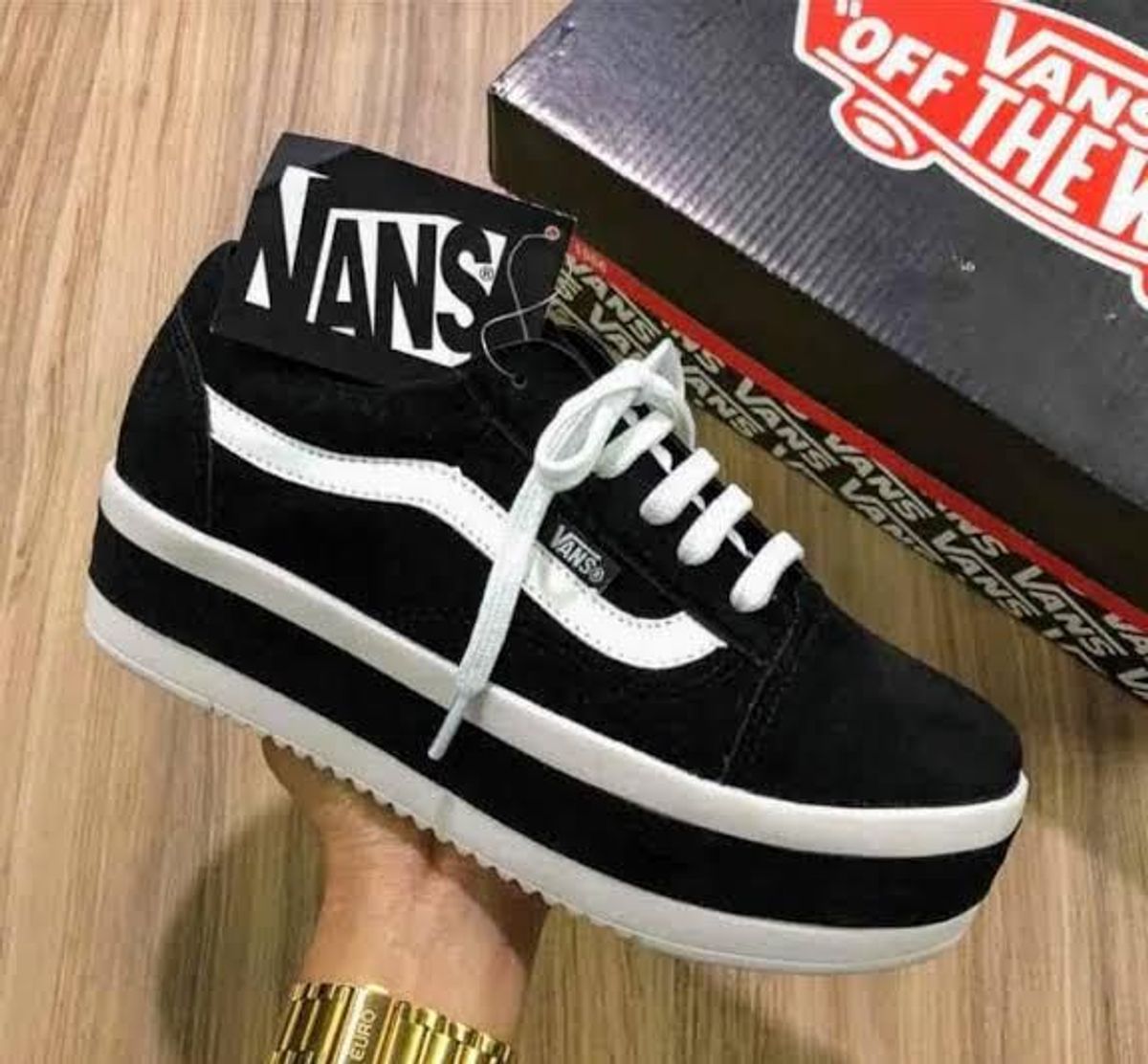 vans plataforma preto