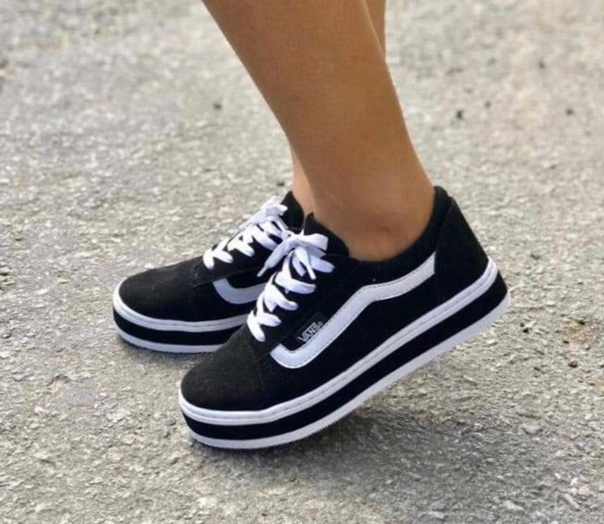 vans plataforma preto