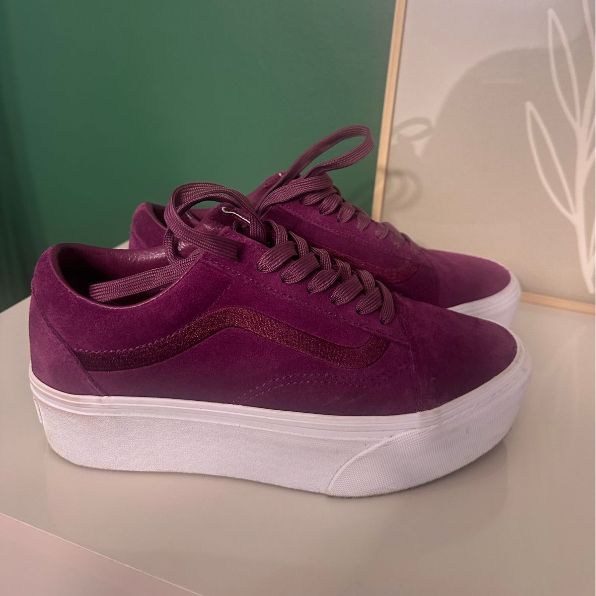 Tênis Vans Plataforma Roxo | Tênis Feminino Vans Usado 108500007 | enjoei