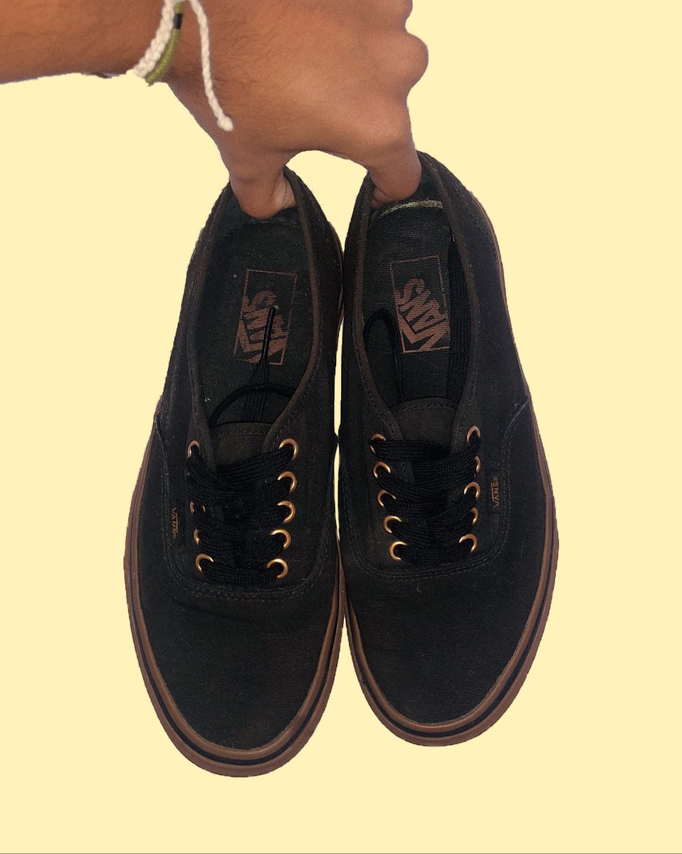 tenis vans dourado