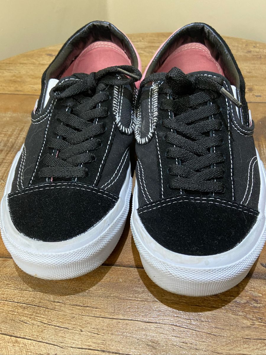 vans preto e rosa