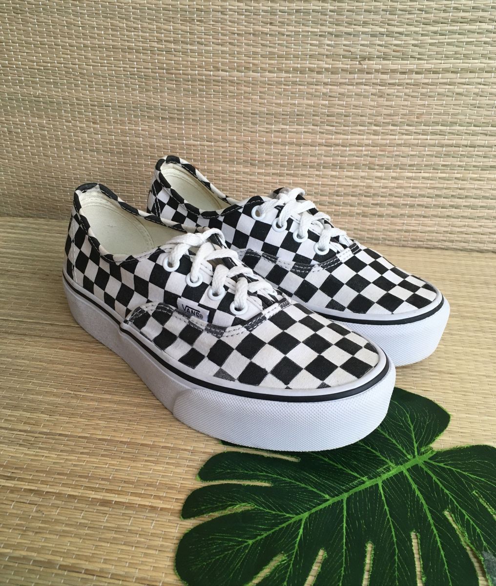 vans plataforma quadriculado