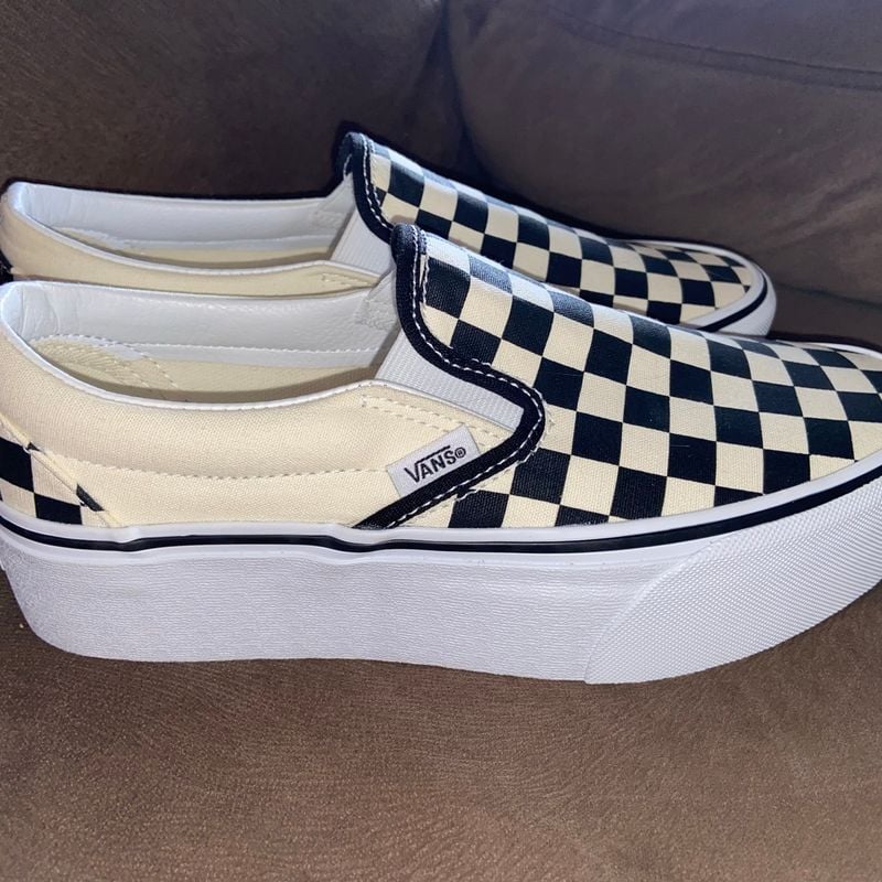 Vans sales quadriculado plataforma