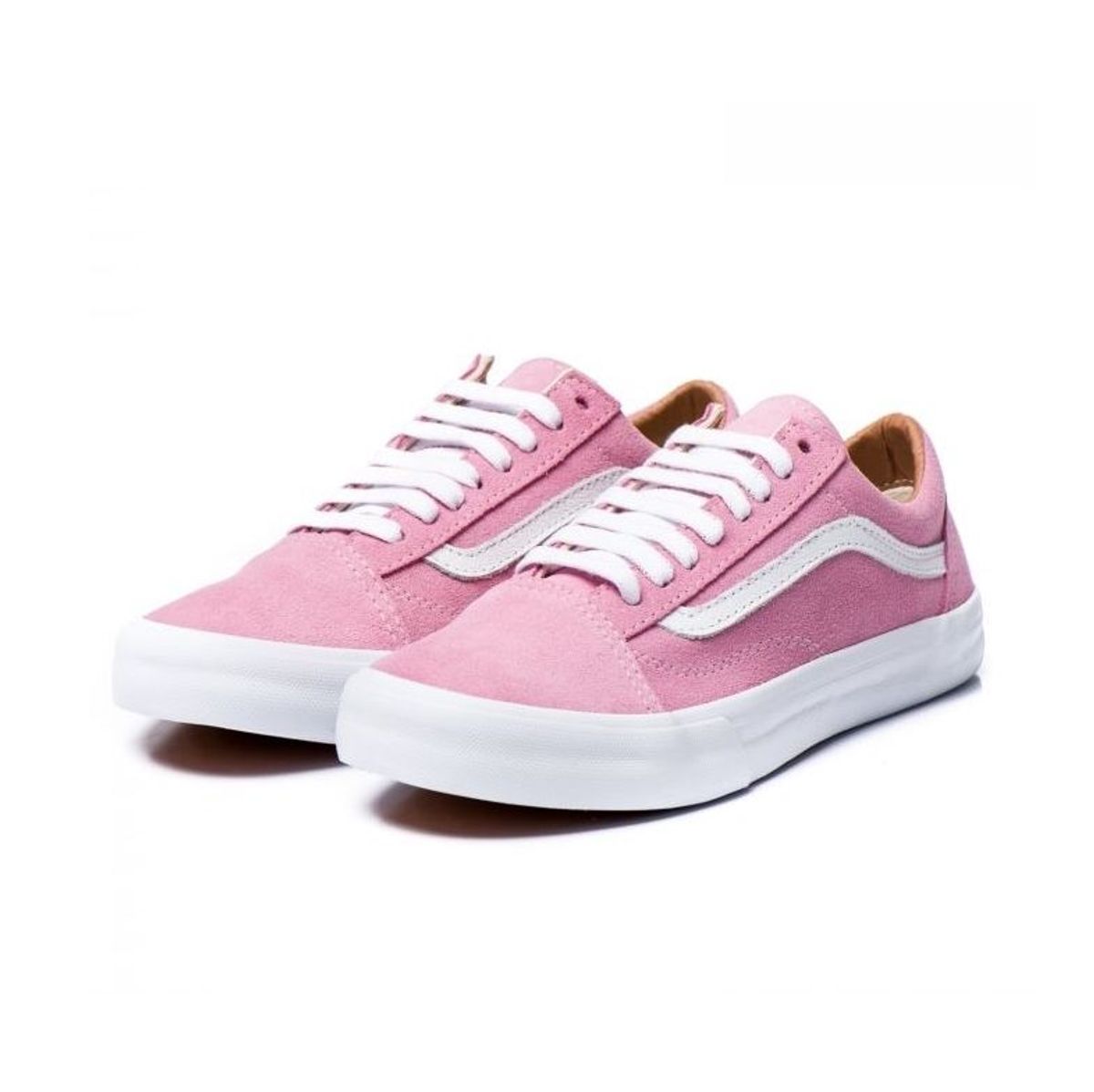 tenis vans branco e rosa