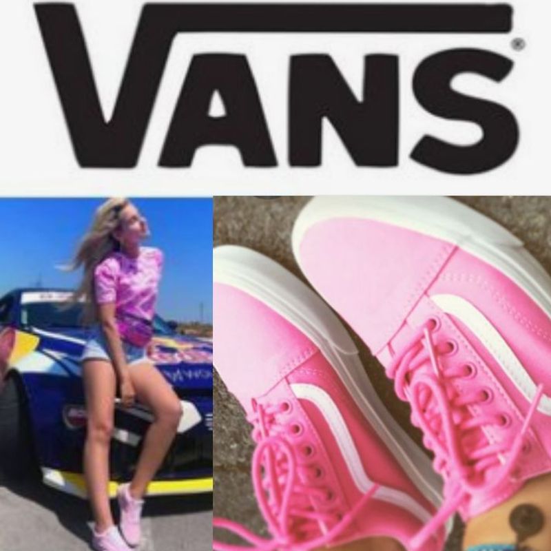 Tenis rosa deals e branco vans