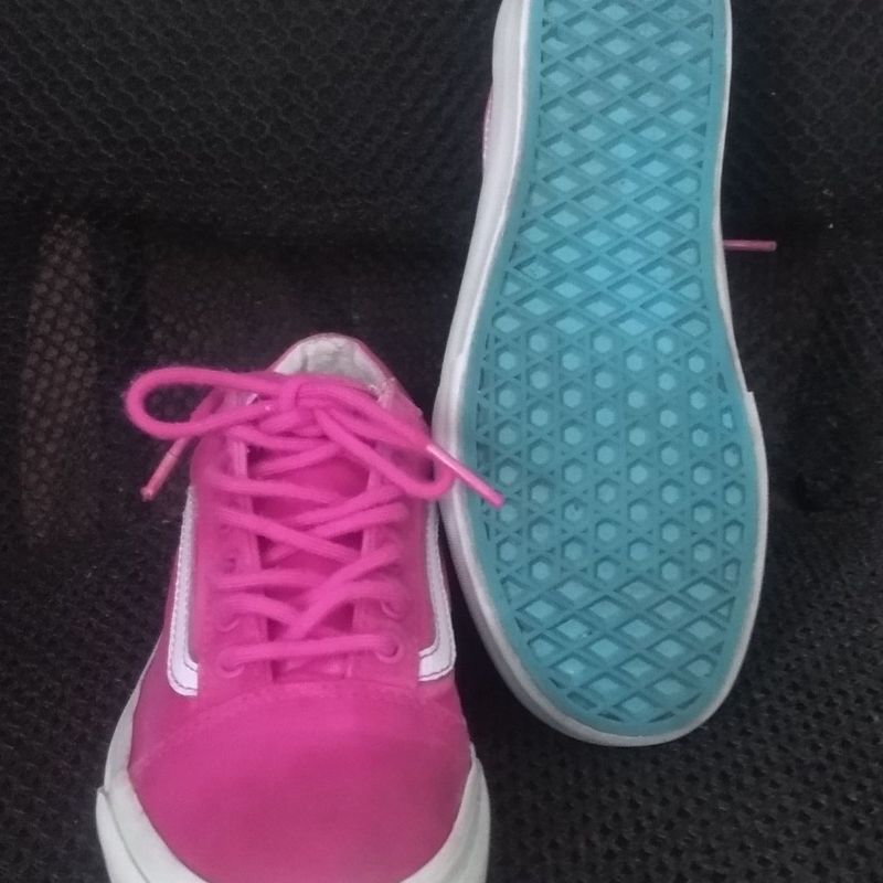 Tenis rosa deals e branco vans