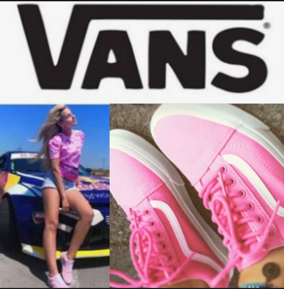 Tenis vans old skool rosa best sale e branco