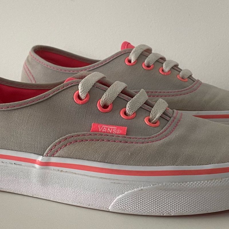 Tenis vans rosa ou hot sale cinza