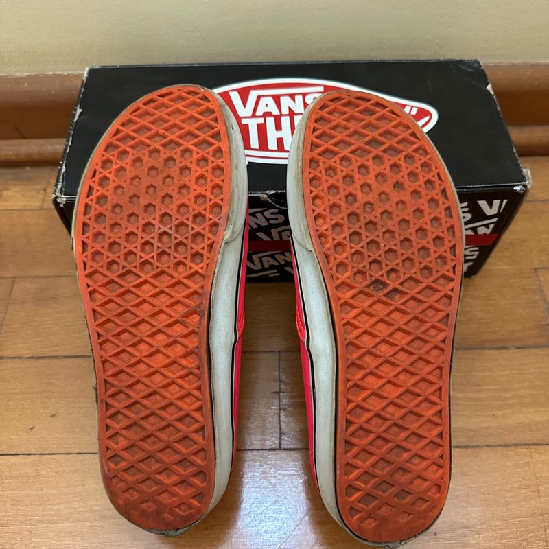 Vans store laranja fluorescente