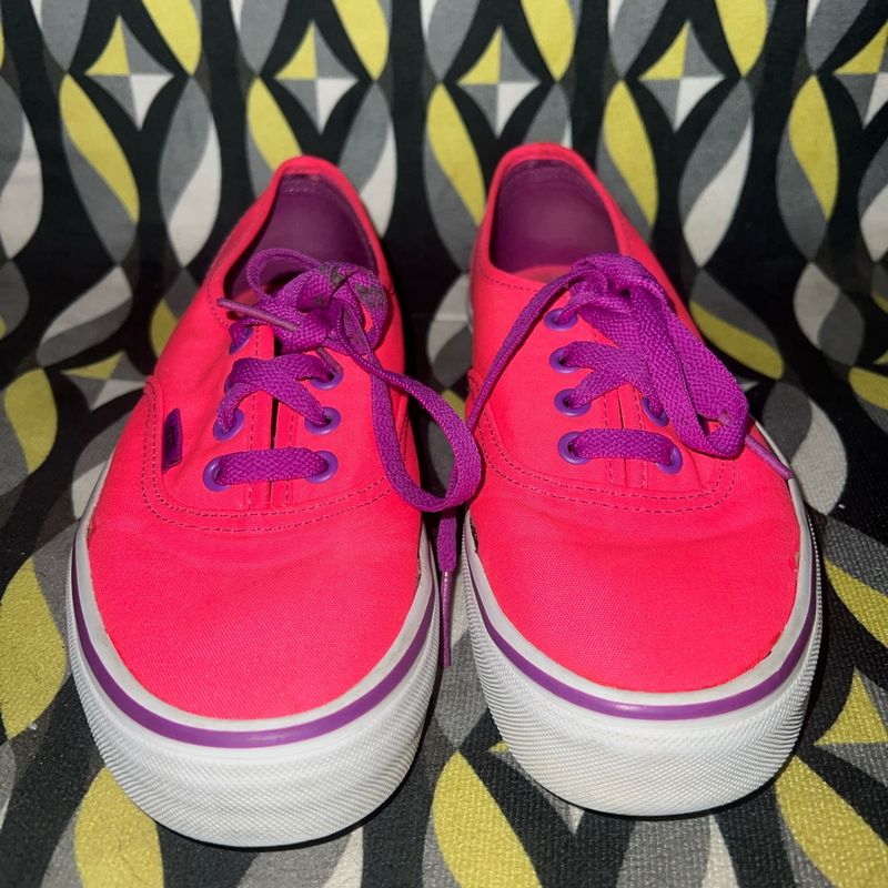 T nis Vans Rosa Fluorescente T nis Feminino Vans Usado 96098677