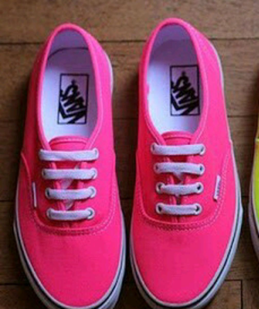 vans rosa fluorescente