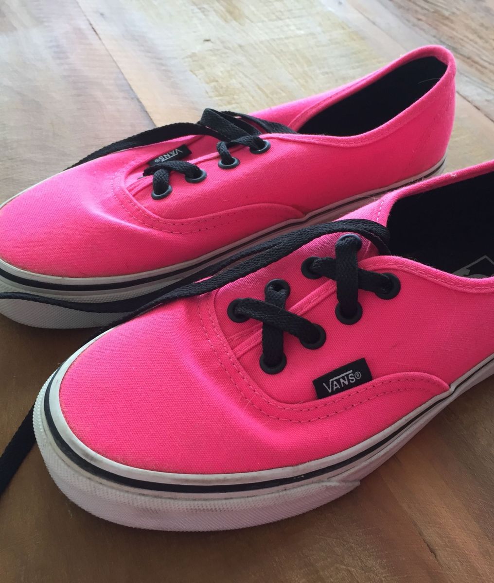 tenis vans rosa neon