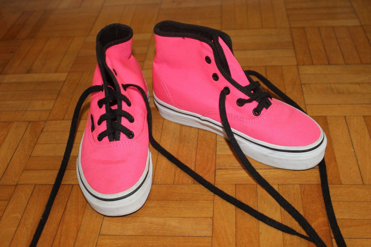 tenis vans rosa neon