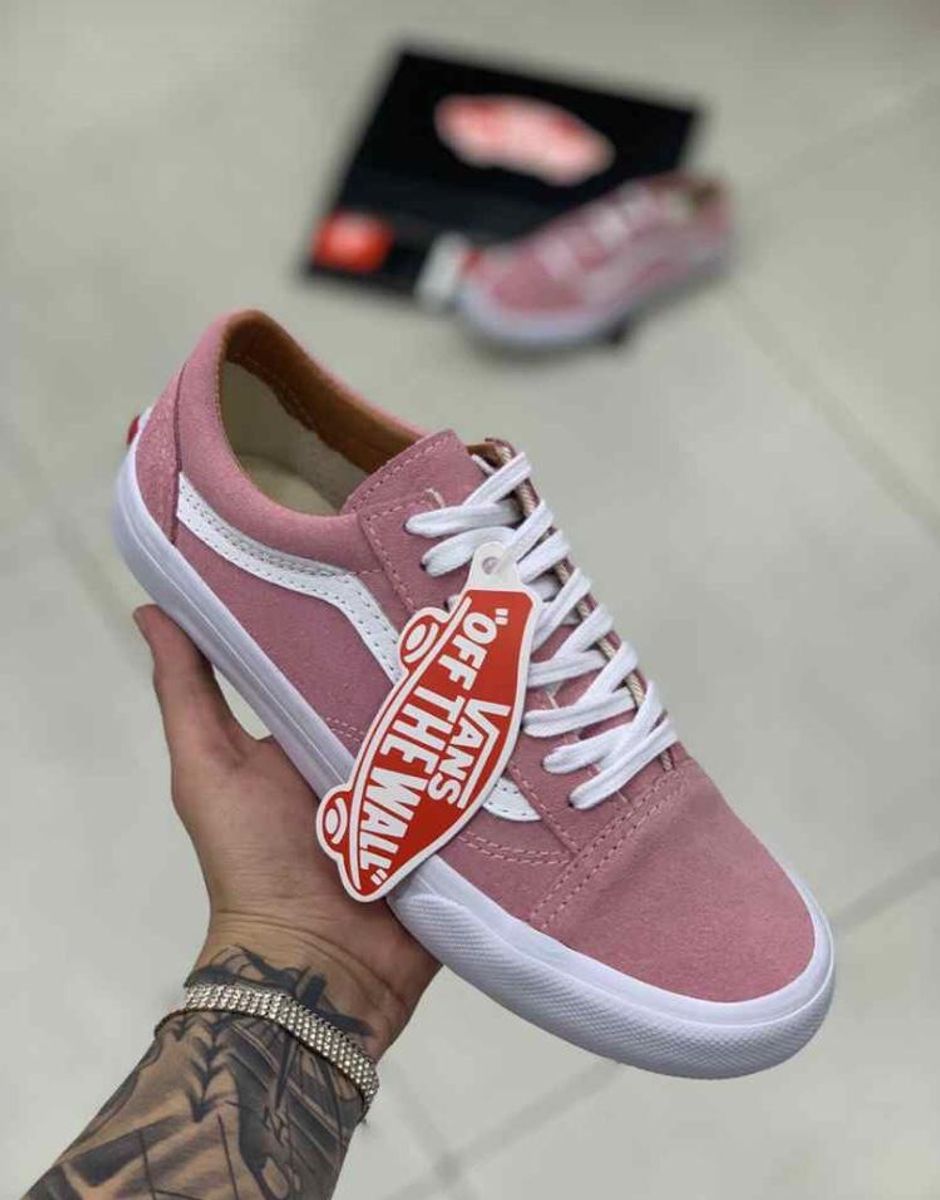 tenis vans old skool rosa original