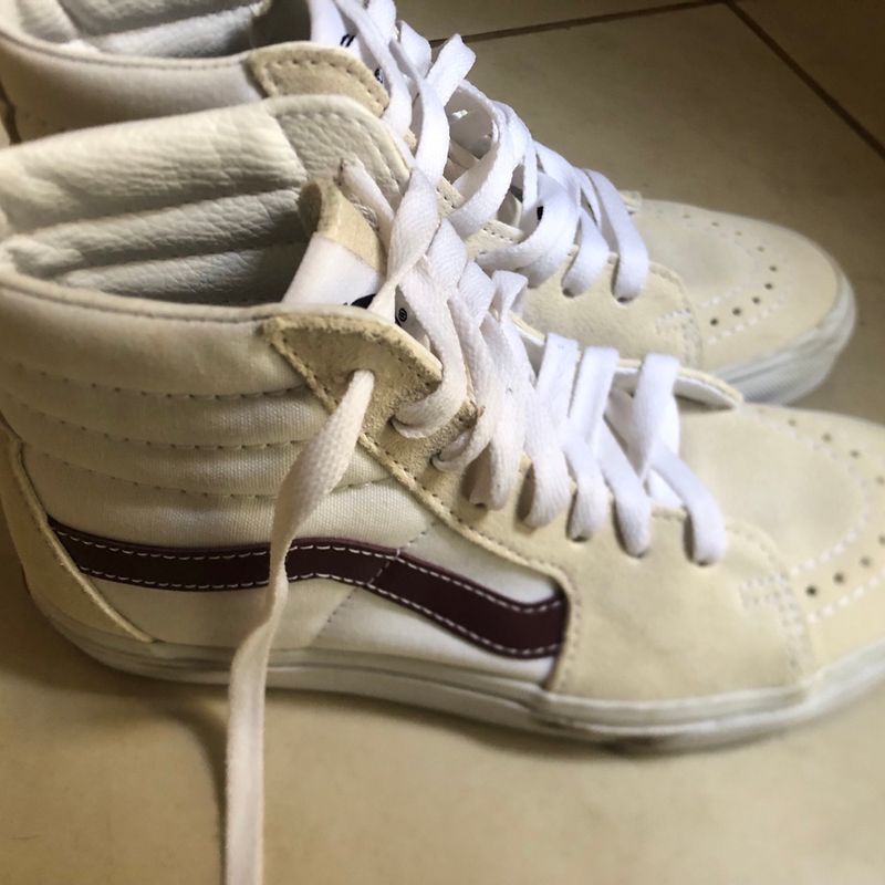 Tenis Vans Sk8 hi Classic Sport Branco off White N 34 Novinho Tenis Feminino Vans Usado 109206622 enjoei