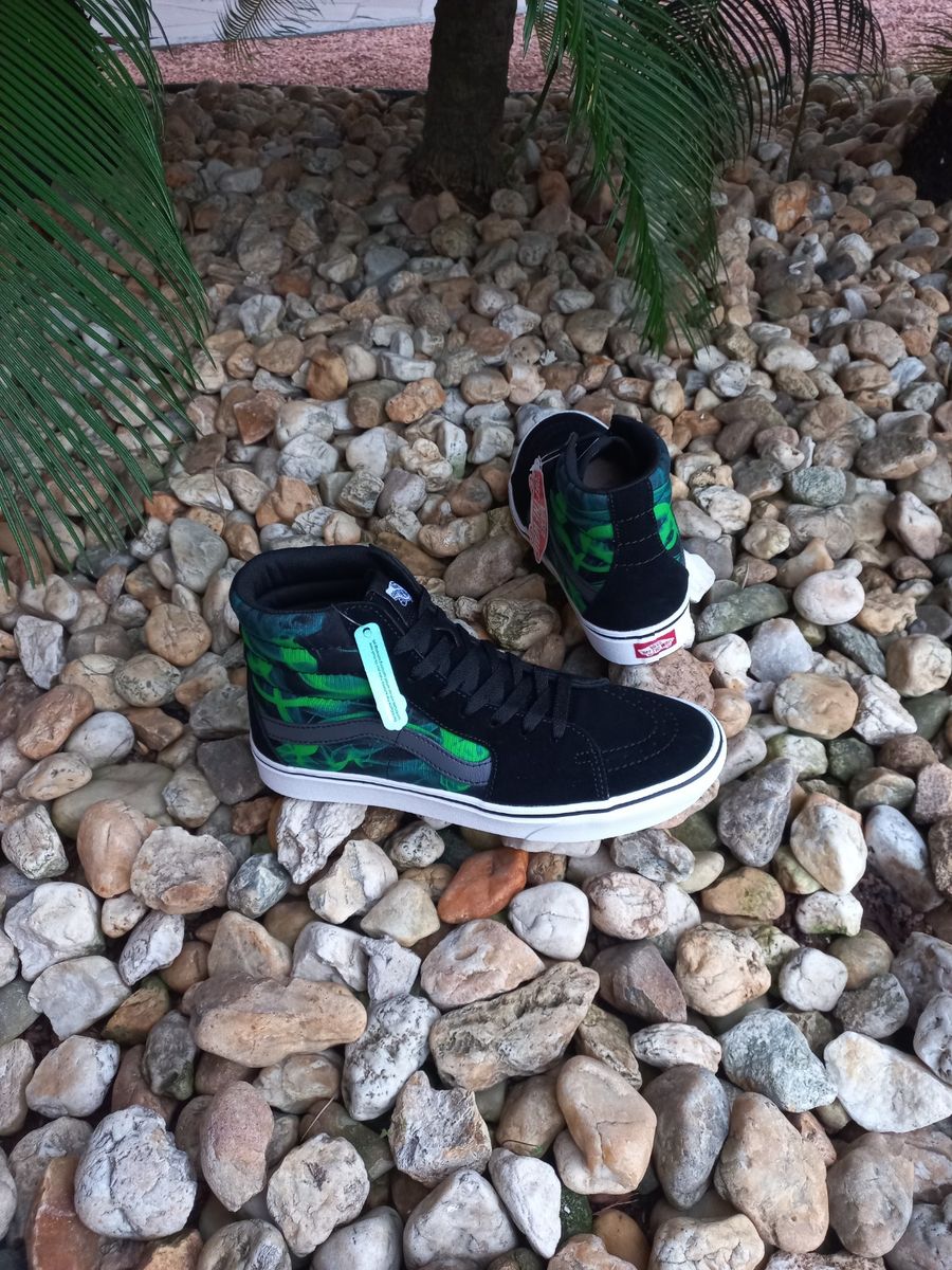 Vans preto e verde sale