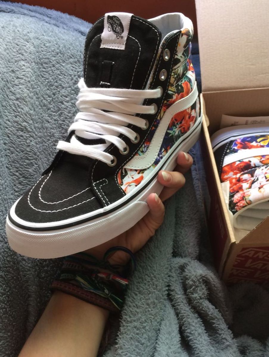 vans florido cano alto