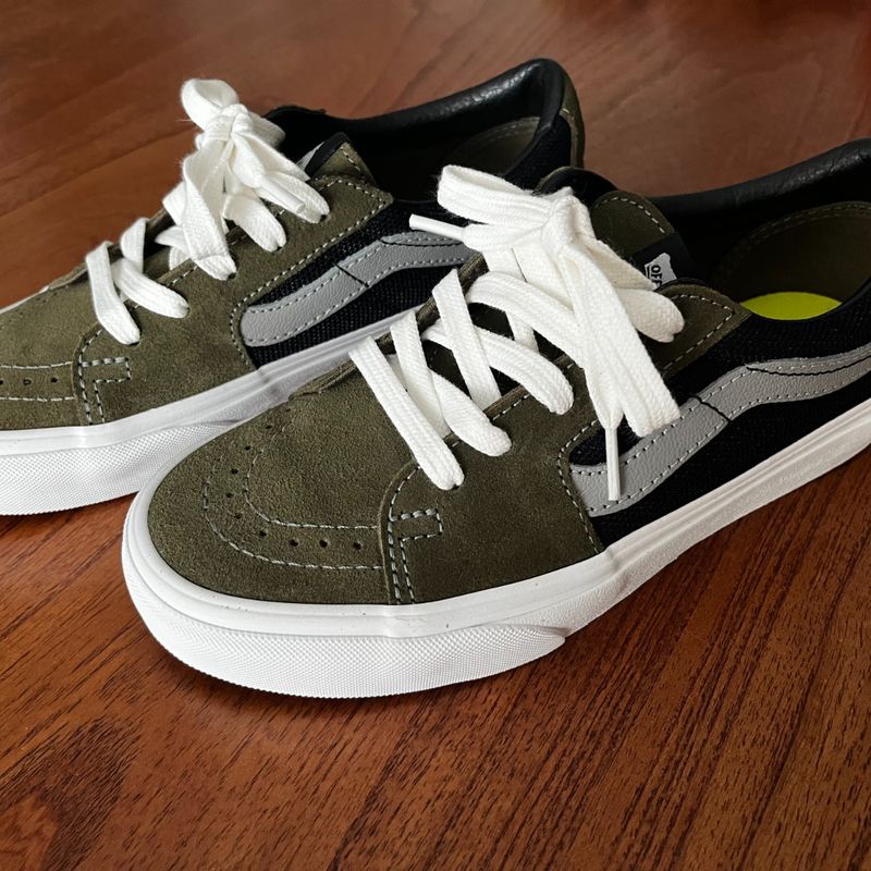 T nis Vans Sk8 Low Tone Verde Oliva T nis Feminino Vans Nunca