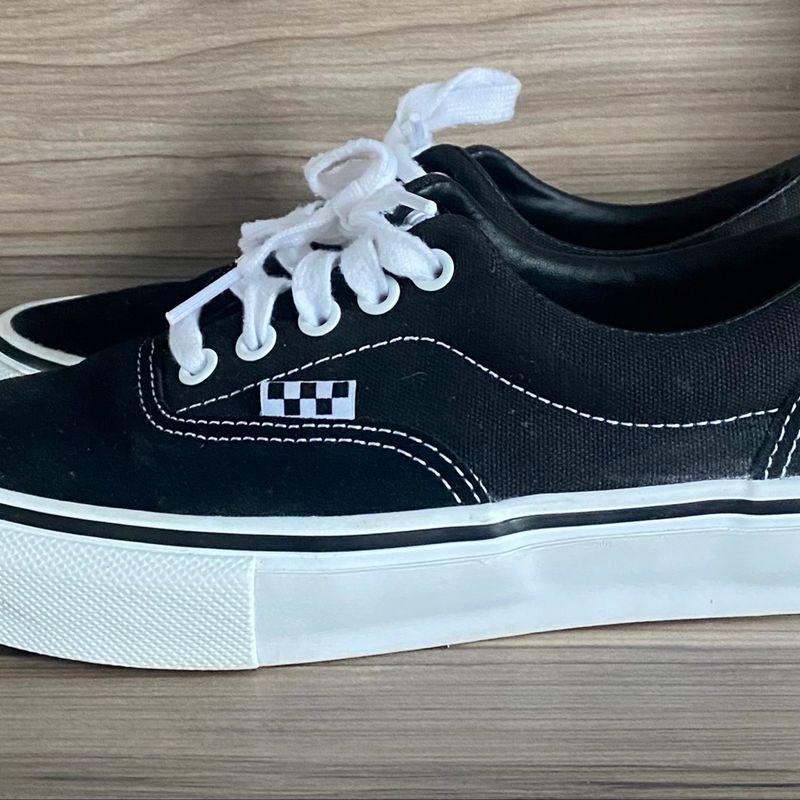 Skate Vans Era Preto Feminino Tênis Vans Skate Era Black White