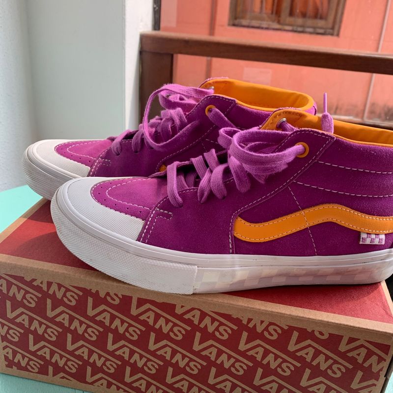 Tênis Vans Skate Grosso Mid X Yndiara Asp Violet Yellow | Vans