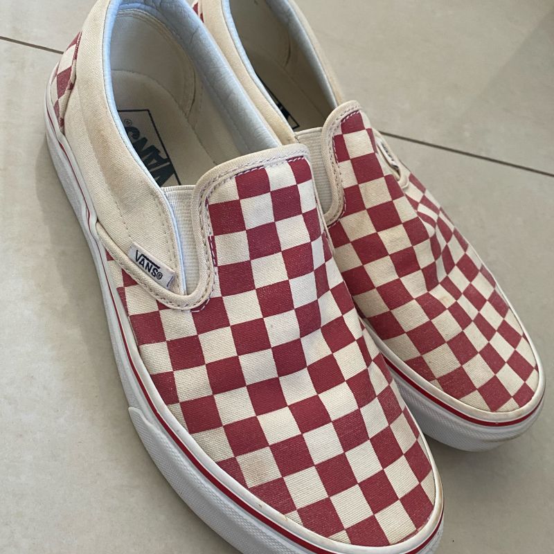 Vans slip best sale on vermelho