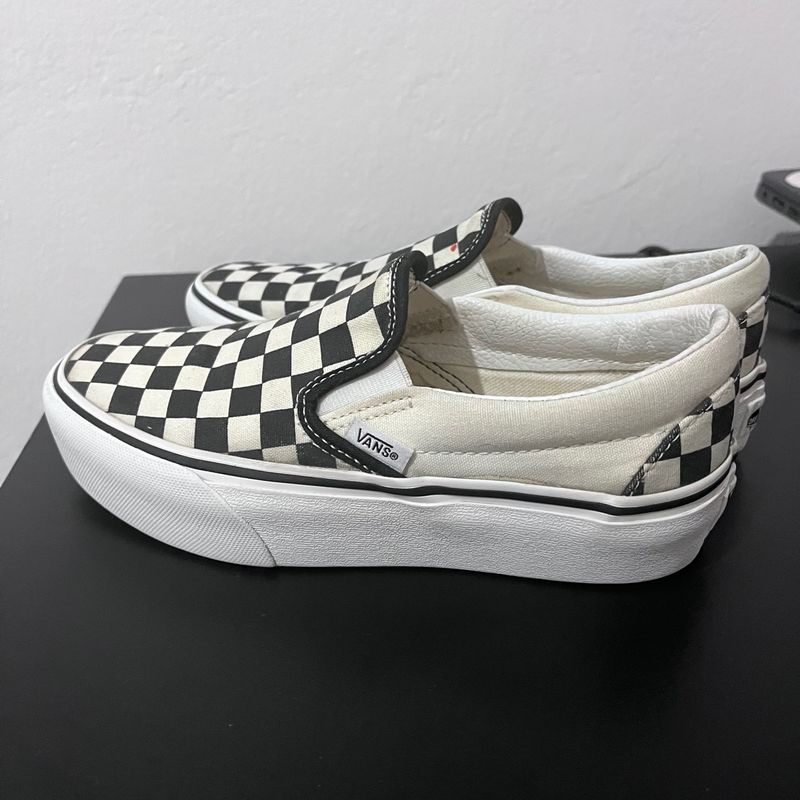 Vans sales plataforma quadriculado