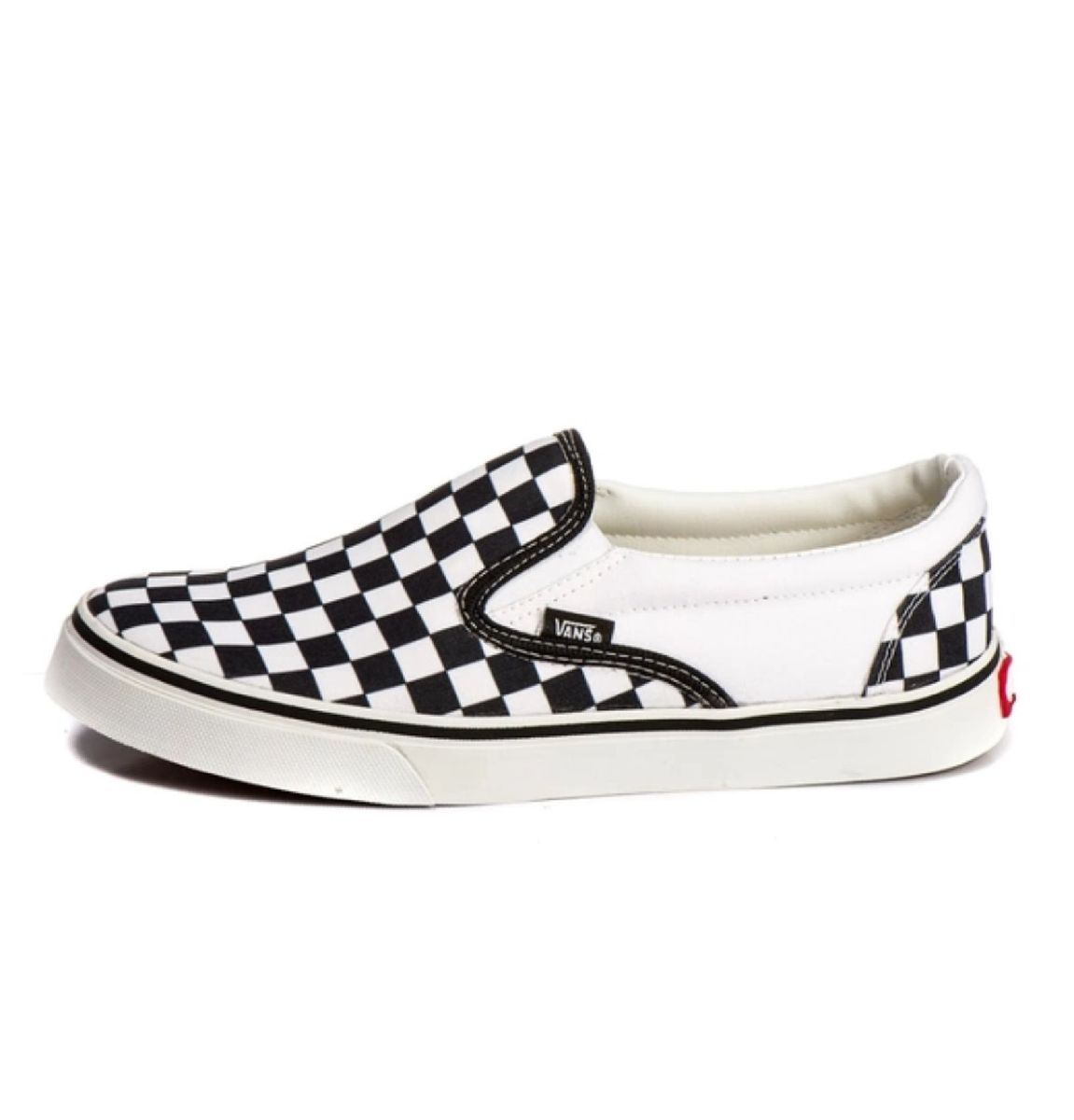 tenis vans quadriculado preto e branco