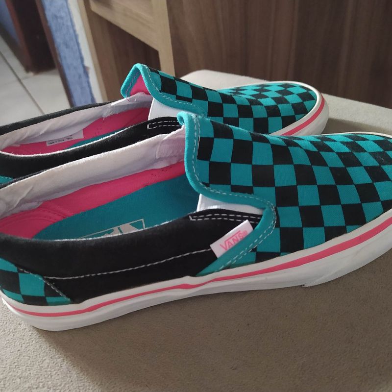 Vans Slip On Xadrez Preto Tênis Vans Slip On Xadrez Azul E Preto