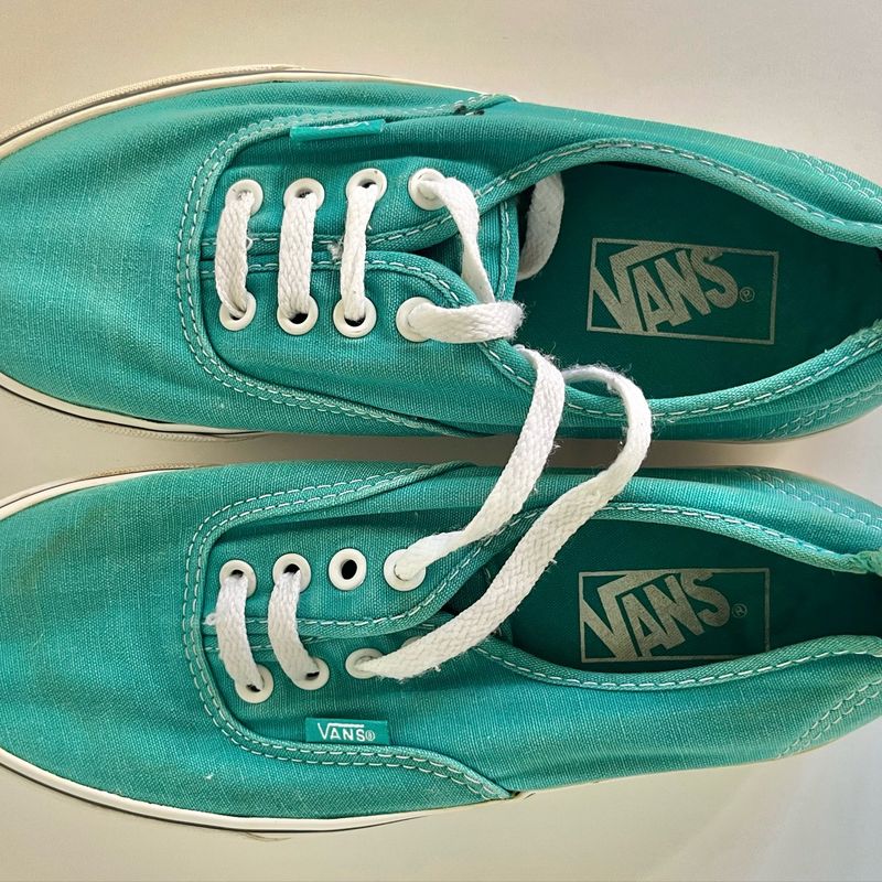 Vans Verde com Detalhe em Couro | Tênis Feminino Vans Usado 89177493 |  enjoei