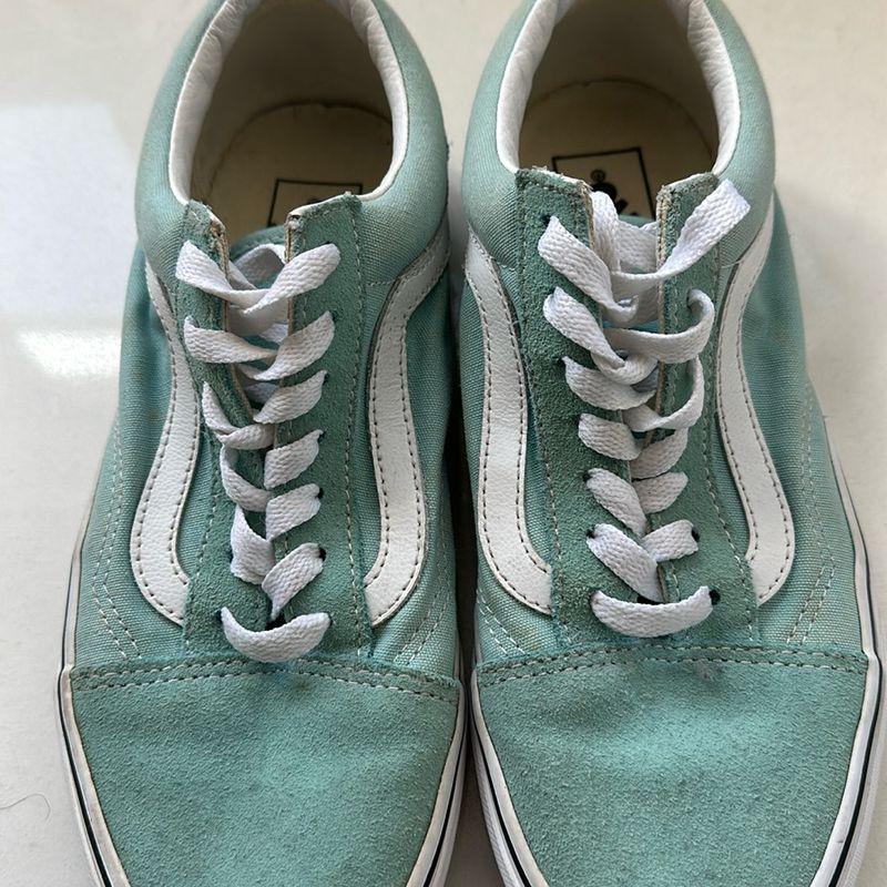 Tenis Vans Verdes Original Tênis Vans Verde Água Original 36 24 Cm