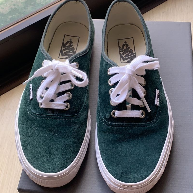 Vans Verde com Detalhe em Couro | Tênis Feminino Vans Usado 89177493 |  enjoei