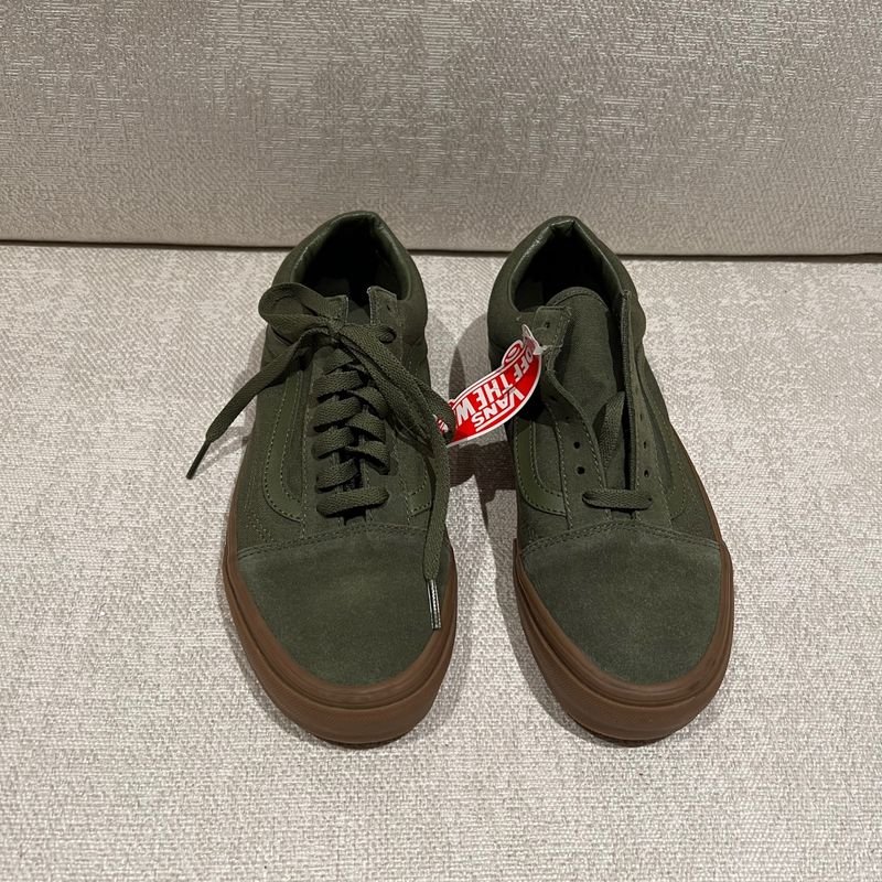 Tênis Vans Verde Musgo Novo Tamanho 34 | Tênis Feminino Vans Nunca Usado  95717995 | enjoei