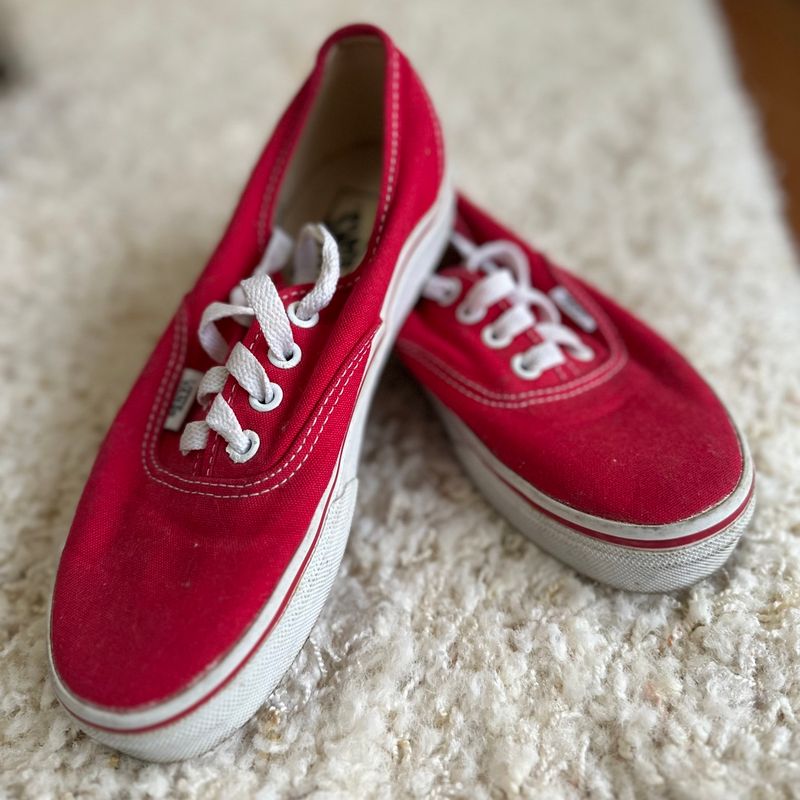 Vans Vermelho Camurça | Tênis Feminino Vans Usado 88742070 | enjoei