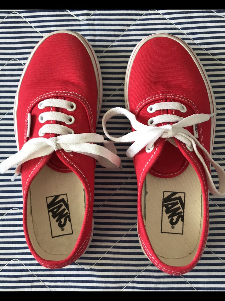 tenis vans infantil vermelho